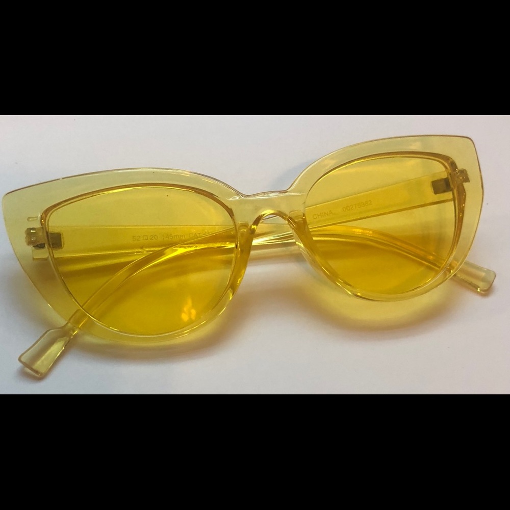 Yellow Cat Eye Sunglasses
